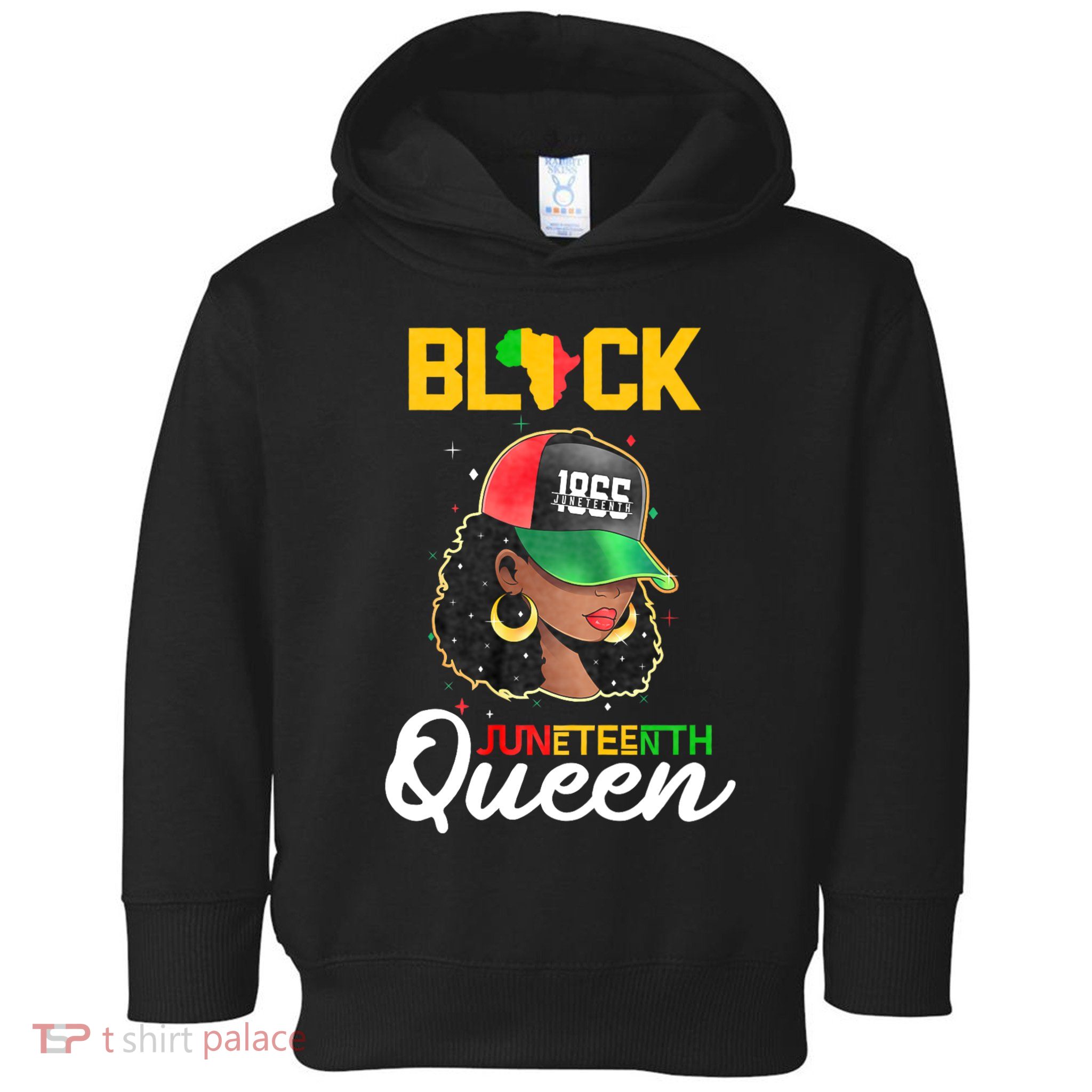 1865 Juneteenth Black Queen Toddler Hoodie