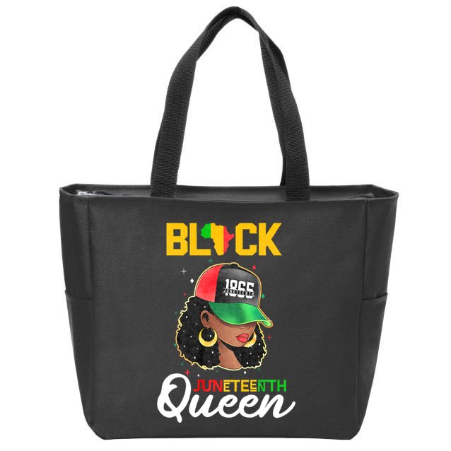 1865 Juneteenth Black Queen Zip Tote Bag