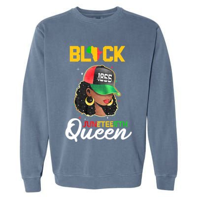 1865 Juneteenth Black Queen Garment-Dyed Sweatshirt