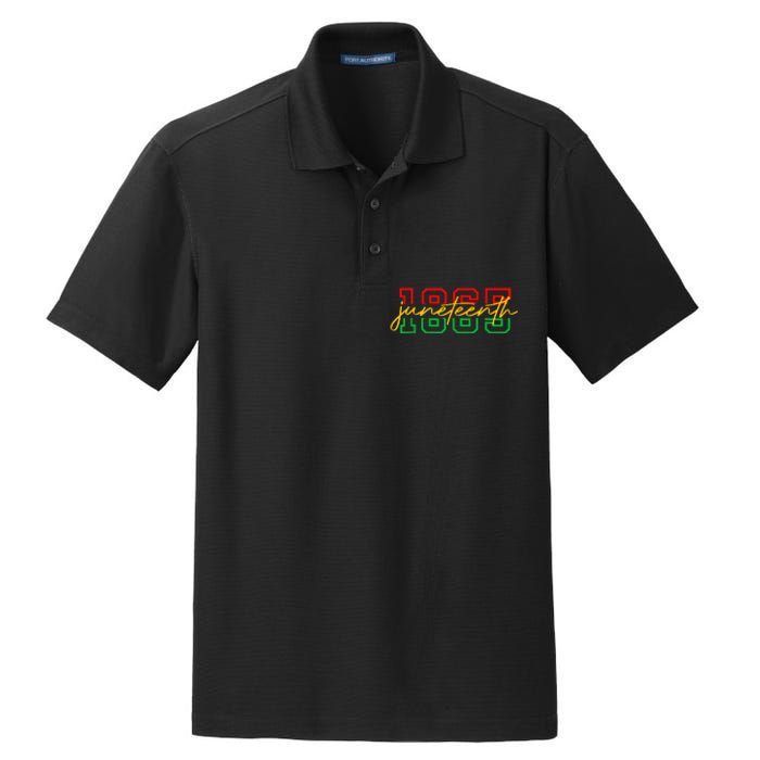 1865 Juneteenth Celebrate African American Freedom Day Dry Zone Grid Polo