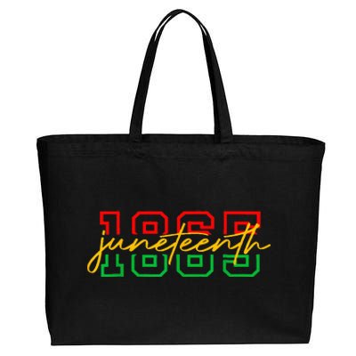 1865 Juneteenth Celebrate African American Freedom Day Cotton Canvas Jumbo Tote