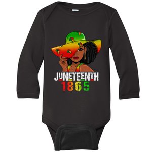 1865 Juneteenth Celebrate African American Freedom Day Women Baby Long Sleeve Bodysuit