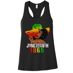 1865 Juneteenth Celebrate African American Freedom Day Women Women's Racerback Tank