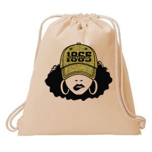 1865 Juneteenth Celebrate Black Magic Melanin  Drawstring Bag