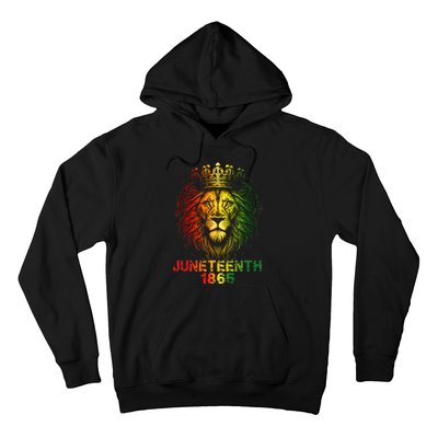 1865 Juneteenth Celebrate Lion African American Freedom Day Hoodie