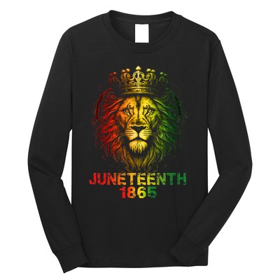 1865 Juneteenth Celebrate Lion African American Freedom Day Long Sleeve Shirt