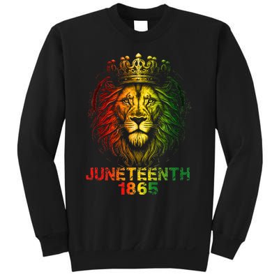 1865 Juneteenth Celebrate Lion African American Freedom Day Sweatshirt