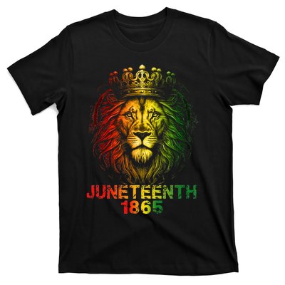 1865 Juneteenth Celebrate Lion African American Freedom Day T-Shirt