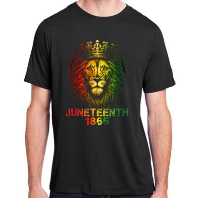 1865 Juneteenth Celebrate Lion African American Freedom Day Adult ChromaSoft Performance T-Shirt