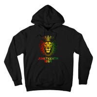 1865 Juneteenth Celebrate Lion African American Freedom Day Tall Hoodie