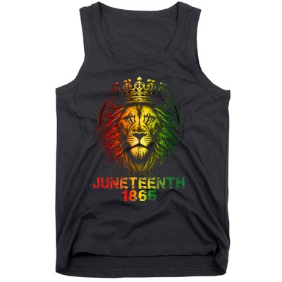 1865 Juneteenth Celebrate Lion African American Freedom Day Tank Top