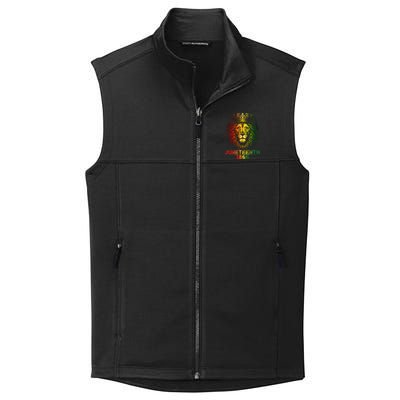 1865 Juneteenth Celebrate Lion African American Freedom Day Collective Smooth Fleece Vest