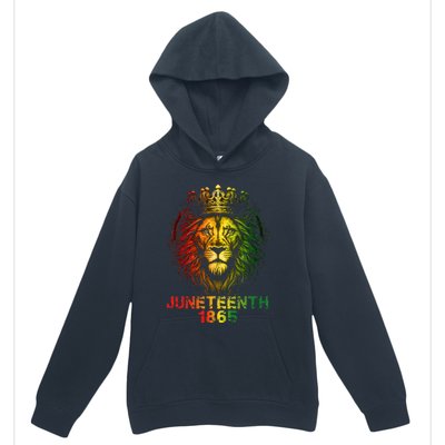 1865 Juneteenth Celebrate Lion African American Freedom Day Urban Pullover Hoodie