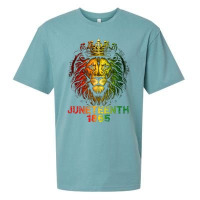 1865 Juneteenth Celebrate Lion African American Freedom Day Sueded Cloud Jersey T-Shirt