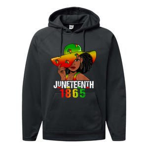 1865 Juneteenth Celebrate African American Freedom Day Performance Fleece Hoodie