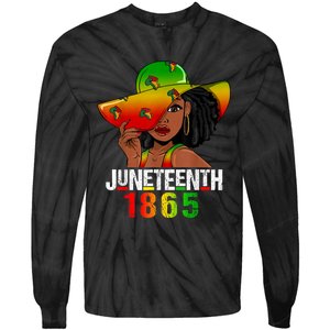 1865 Juneteenth Celebrate African American Freedom Day Tie-Dye Long Sleeve Shirt