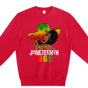 1865 Juneteenth Celebrate African American Freedom Day Premium Crewneck Sweatshirt