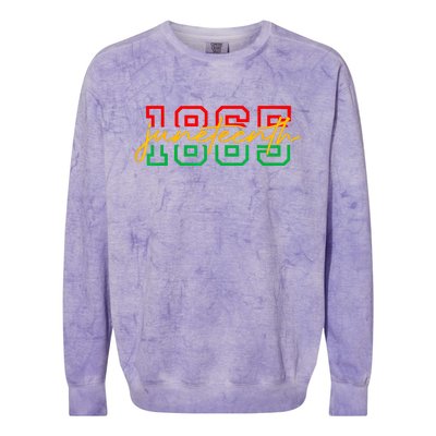 1865 Juneteenth Celebrate African American Freedom Day Women Men Colorblast Crewneck Sweatshirt