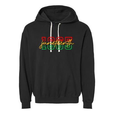 1865 Juneteenth Celebrate African American Freedom Day Women Men Garment-Dyed Fleece Hoodie