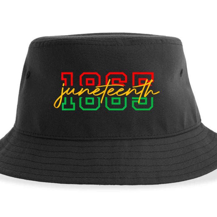 1865 Juneteenth Celebrate African American Freedom Day Women Men Sustainable Bucket Hat