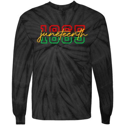 1865 Juneteenth Celebrate African American Freedom Day Women Men Tie-Dye Long Sleeve Shirt