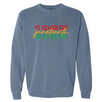 1865 Juneteenth Celebrate African American Freedom Day Women Men Garment-Dyed Sweatshirt