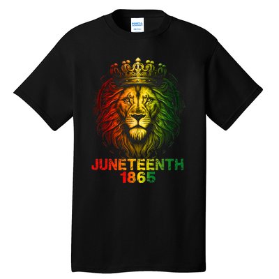 1865 Juneteenth Celebrate Lion African American Freedom Day Tall T-Shirt