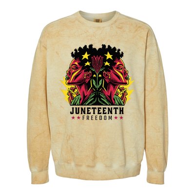 1865 Junenth Celebrate African American Freedom Day Colorblast Crewneck Sweatshirt