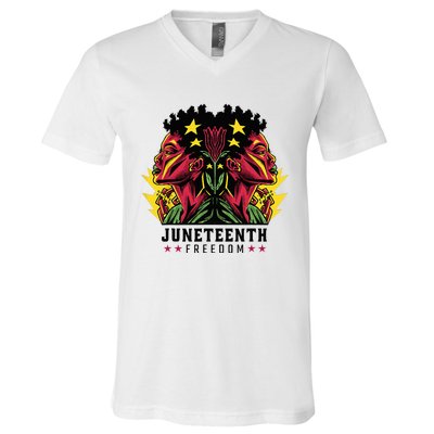 1865 Junenth Celebrate African American Freedom Day V-Neck T-Shirt