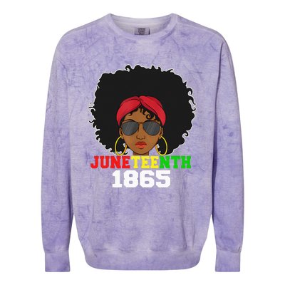 1865 Juneteenth Celebrate African American Freedom Day Colorblast Crewneck Sweatshirt