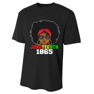 1865 Juneteenth Celebrate African American Freedom Day Performance Sprint T-Shirt