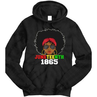 1865 Juneteenth Celebrate African American Freedom Day Tie Dye Hoodie