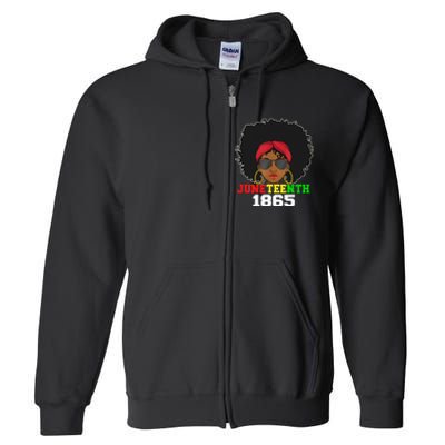 1865 Juneteenth Celebrate African American Freedom Day Full Zip Hoodie