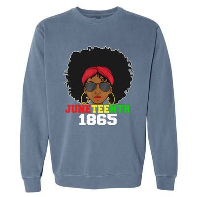 1865 Juneteenth Celebrate African American Freedom Day Garment-Dyed Sweatshirt