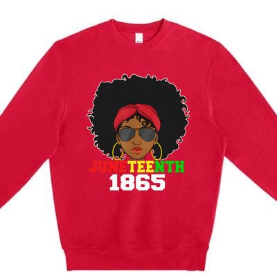 1865 Juneteenth Celebrate African American Freedom Day Premium Crewneck Sweatshirt