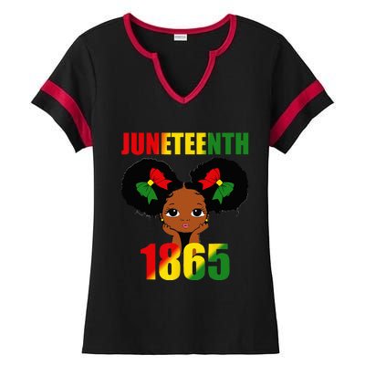 1865 Juneteenth Celebrate African American Freedom Day Ladies Halftime Notch Neck Tee