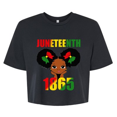 1865 Juneteenth Celebrate African American Freedom Day Bella+Canvas Jersey Crop Tee