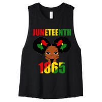 1865 Juneteenth Celebrate African American Freedom Day Women's Racerback Cropped Tank