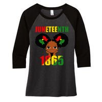 1865 Juneteenth Celebrate African American Freedom Day Women's Tri-Blend 3/4-Sleeve Raglan Shirt