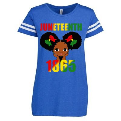 1865 Juneteenth Celebrate African American Freedom Day Enza Ladies Jersey Football T-Shirt