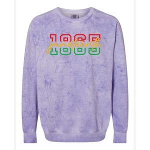 1865 Juneteenth Celebrate African American Freedom Day Colorblast Crewneck Sweatshirt