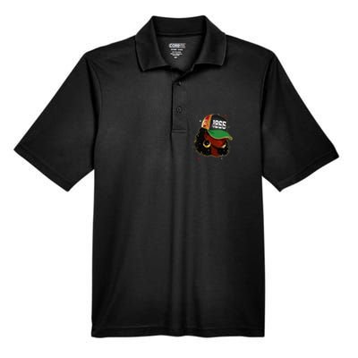 1865 Juneteenth Celebrate African American Freedom Day Men's Origin Performance Pique Polo