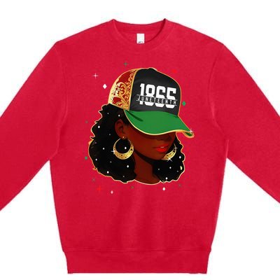 1865 Juneteenth Celebrate African American Freedom Day Premium Crewneck Sweatshirt