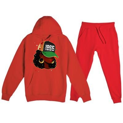 1865 Juneteenth Celebrate African American Freedom Day Premium Hooded Sweatsuit Set