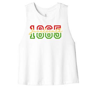 1865 Juneteenth Celebrate African Juneteenth Freedom Day Meaningful Gift Women's Racerback Cropped Tank