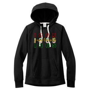 1865 Juneteenth Celebrate African American Freedom Day Women's Fleece Hoodie