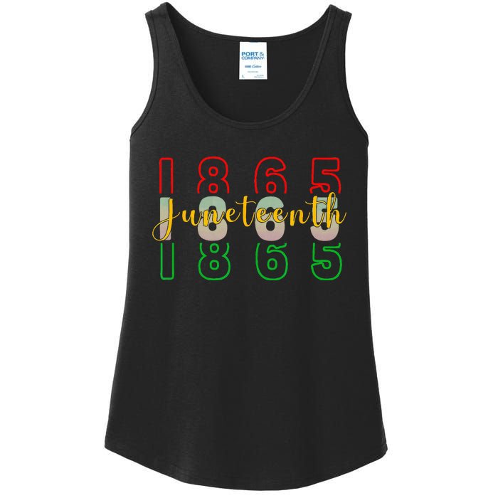 1865 Juneteenth Celebrate African American Freedom Day Ladies Essential Tank