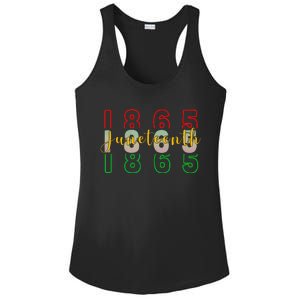 1865 Juneteenth Celebrate African American Freedom Day Ladies PosiCharge Competitor Racerback Tank