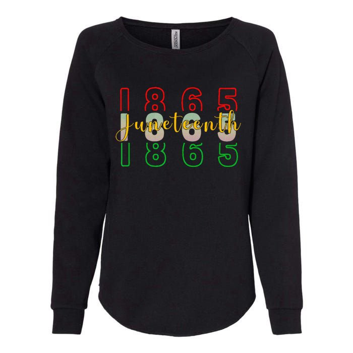 1865 Juneteenth Celebrate African American Freedom Day Womens California Wash Sweatshirt