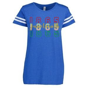 1865 Juneteenth Celebrate African American Freedom Day Enza Ladies Jersey Football T-Shirt